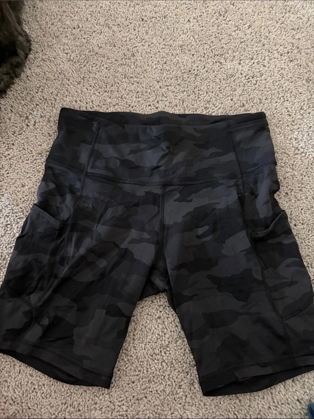 lululemon athletica Black Camo High-Rise Athletic Shorts